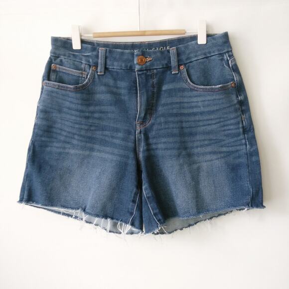 American Eagle Outfitters Pants - American Eagle The Dream Short Curvy Midi Size 8 Blue Denim Jean Cutoffs 5"